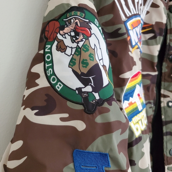 HUDSON Money Team Flight Bomber Puffer Camo Jacket 4X - Picture 4 of 6